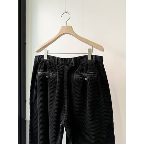 1990's-2000's Wide-wale corduroy wide silhouette 2tuck slacks pants