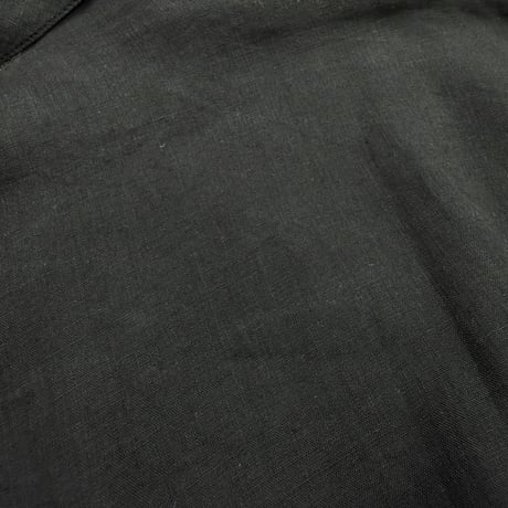 1990's "I BLUES by Max Mara" ITALY MADE Pure linen fabric shawl collar short sleeve shirt