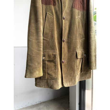 1990's-2000's "Polo by Ralph Lauren" Leather Switching Design 4pocket Corduroy Jacket