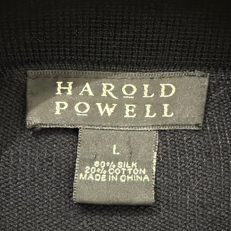 1990's "HAROLD POWELL" Silk / Cotton fabric knit pullover shirt