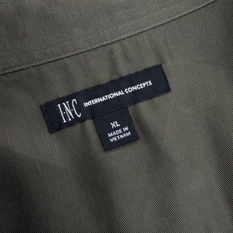 Linen / Lyocell fabric open collar shirt