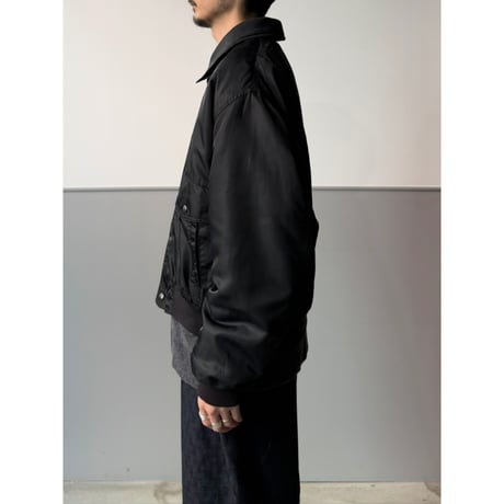1990's Wide & Short Silhouette nylon shell padding jacket