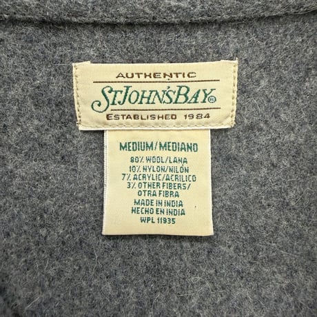 1990's Stitching Design Wool Blend Fabric Long Sleeve Shirt