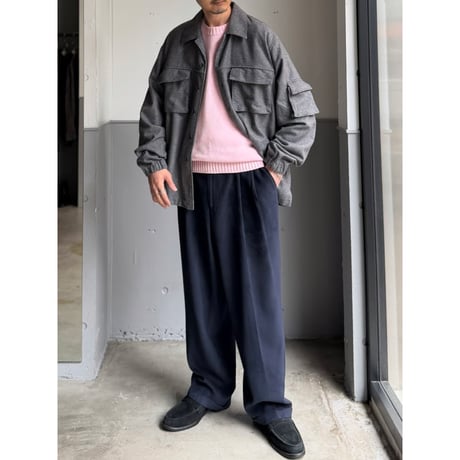 2000's〜 ITALY MADE Wool blend fabric 3pocket shirt