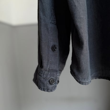 2000's〜 "HempAge" Hemp fabric band collar shirt