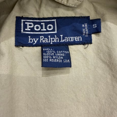 1990's "Polo by Ralph Lauren" One Panel Sleeve Cotton Long Coat