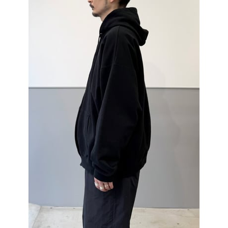 2000's "Hanes Ultimate Cotton" Black Color Full-Zip Hoodie