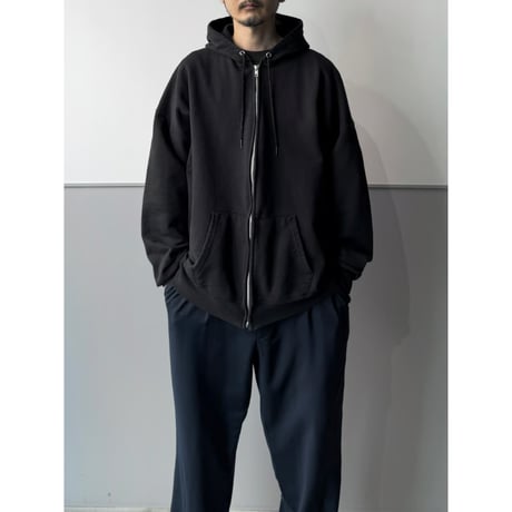 2000's〜 "Hanes Ultimate Cotton" Black Color Full-Zip Hoodie