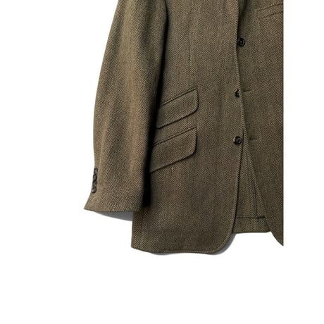 1990's-2000's "Polo by Ralph Lauren" ITALY MADE Herringbone wool 2way collar jacket