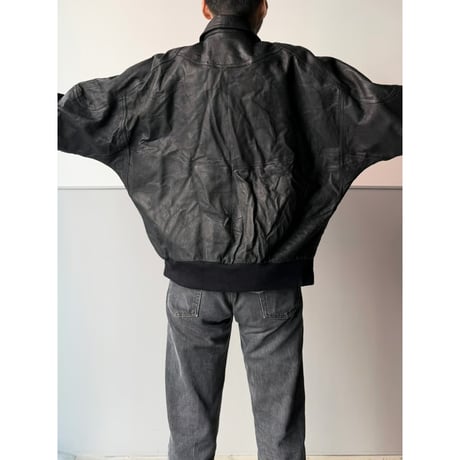 1990's Dolman sleeve leather jacket