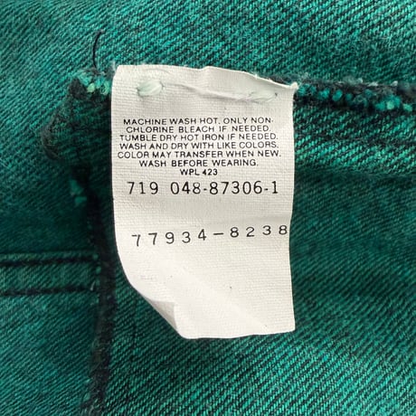 1980's "Levi's 77934" USA MADE Garment dyed green 4pocket denim jacket