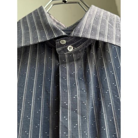 2000's "ARMANI COLLEZIONI" Cotton / Silk fabric striped fabric shirt