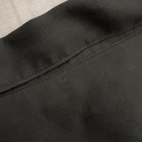 Linen / Lyocell fabric open collar shirt