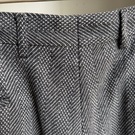 1980's-1990's ITALY MADE Wool Blend 2tuck Slacks Pants