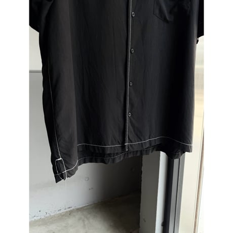 2000's〜 Silk fabric open collar short sleeve shirt