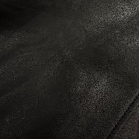 1990's-2000's Black Leather Double Zipper Coat