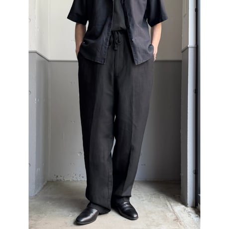 2000's Linen / Viscose fabric wide silhouette relaxing pants