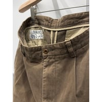 1990's-2000's "Brooks Brothers" Cotton Flannel Fabric 2tuck slacks pants
