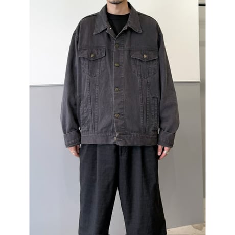 1990's  Lavender gray color 4pocket denim trucker jacket