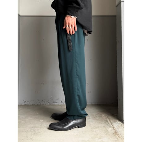 (Deadstock) 1990's "CITY STREETS" Rayon blend 3tuck slacks pants