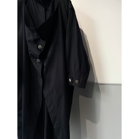 1980's-Early 1990's "Lauél" Cotton fabric overlapping long coat