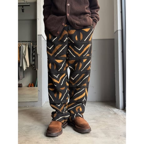 1990's〜 Handmade Bògòlanfini fabric 2pocket relaxing pants