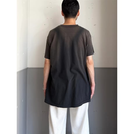 1980's Sun faded & Damaged Black Color Tee