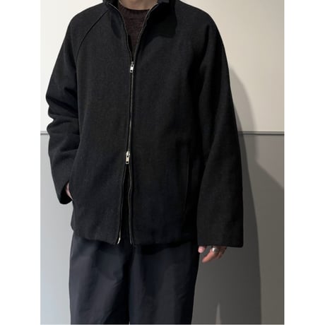 1990's-2000's Double Zipper Raglan Sleeve Wool Blend Jacket
