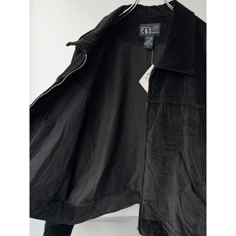 (Dead Stock) 1990's-2000's Cotton velvet short length zip-up jacket