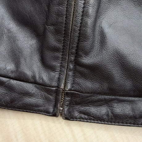 1990's-2000's Brown Color Leather Drizzler Jacket