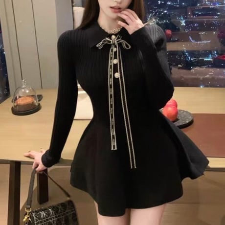 Ribbon Line Onepiece 2色