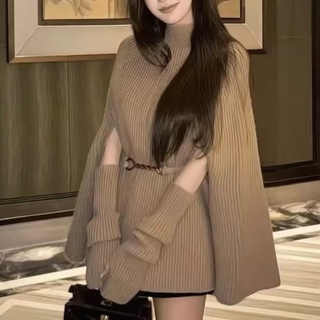 Waist Belt Knit Top 5色