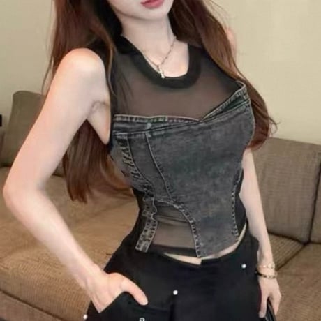 Mesh Corset Top
