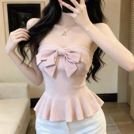 Bow Charm Top 3色
