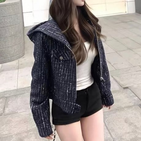 Tweed Hood Jacket