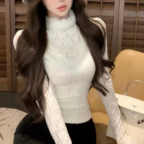 Lace High Neck Top