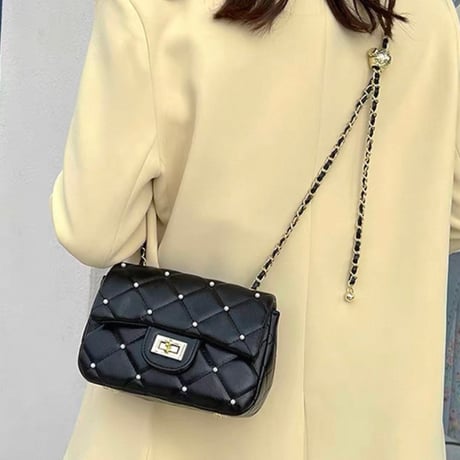 Pearl Quilt Chain Bag 4色