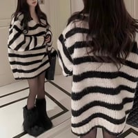 Loose Stripe Knit Top