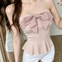 Bow Charm Top 3色