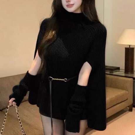 Waist Belt Knit Top 5色