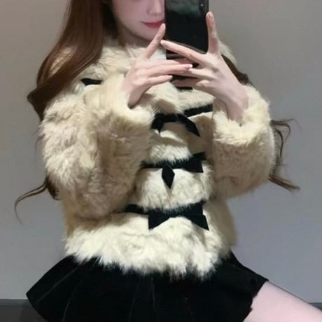 Fuzzy Ribbon Jacket