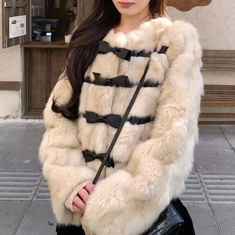 Fuzzy Ribbon Jacket