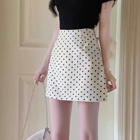 Monochrome Dot Skirt 2色