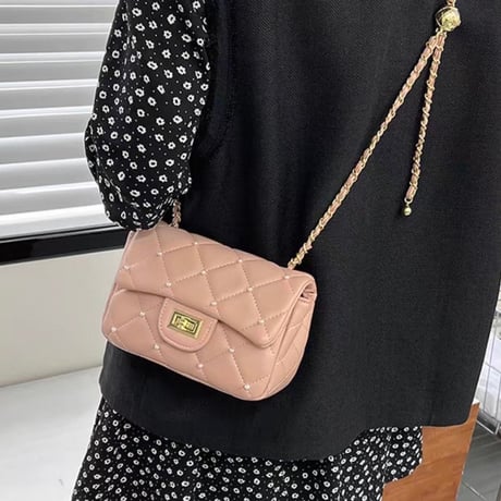 Pearl Quilt Chain Bag 4色