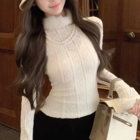 Lace High Neck Top