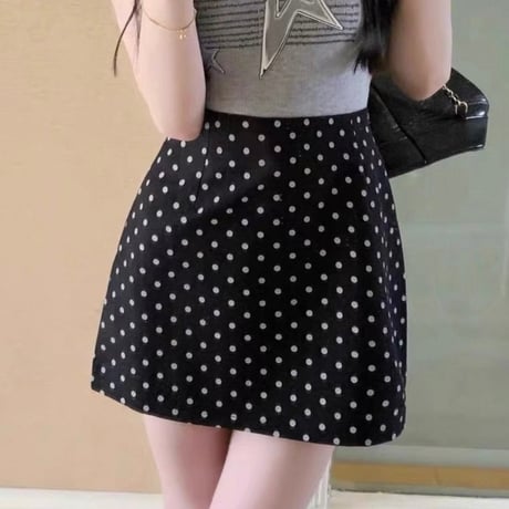Monochrome Dot Skirt 2色