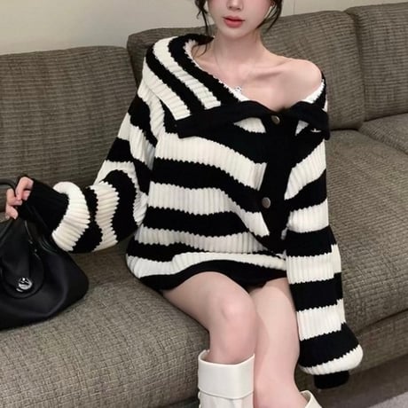 Stripe Collar Top