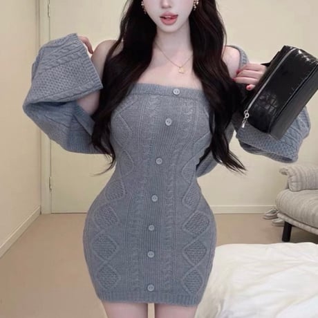 Cable Knit Set 4色