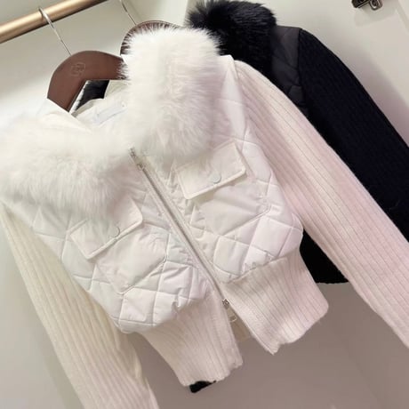 Quilt Fur Jacket 2色