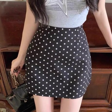 Monochrome Dot Skirt 2色